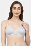 Floret Double Layered Non-Wired Medium Coverage T-Shirt Bra - Cool Grey — thumbnail 4